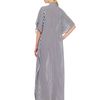Michael Kors Striped Georgette Maxi Shirt Waist Caftan in White (midnight/opt whit) - Lyst
