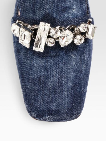 miu miu blue pumps