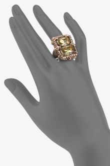 Oscar de la Renta Faceted Stone Ring - Lyst
