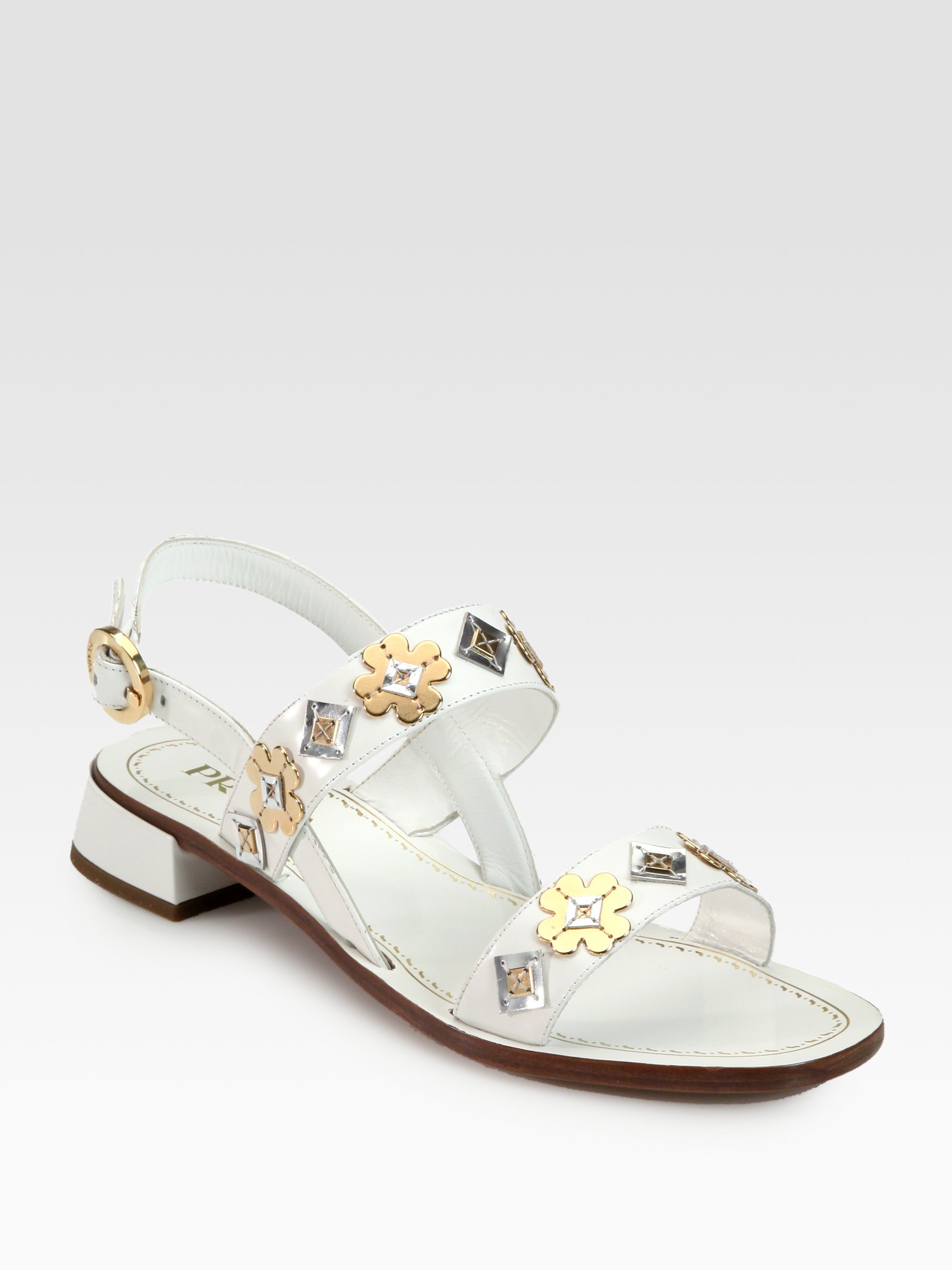 prada white sandals