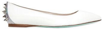 Ruthie Davis® 10mm Boca Patent Leather Spiked Flats - Lyst