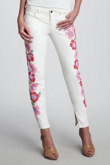 Theory Floralprint Skinny Jeans - Lyst