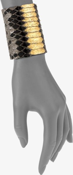 Yves Saint Laurent Black Mamba Cuff Bangle - Lyst