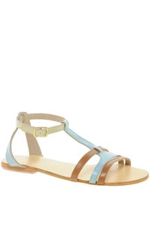 Asos Asos Florence Leather Flat Sandals - Lyst