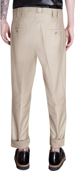 mens high waisted double pleated trousers