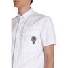 Balmain Short Sleeve Military Patched Shirt in White for Men - Lyst