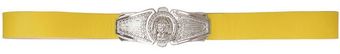 Balmain Silver Plaque Leather Belt - Lyst