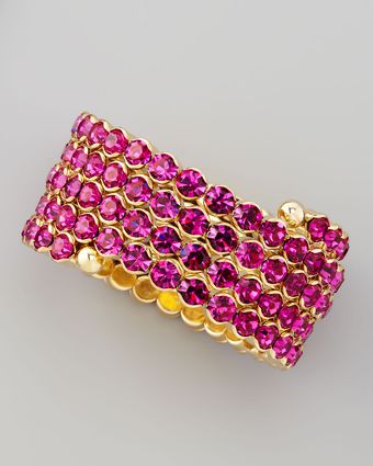Cara Accessories Crystal Spiral Bracelet - Lyst