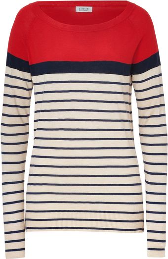 Steffen Schraut Fabulous Red Summer Stripe Pullover - Lyst