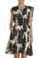 Thakoon Floral Print Butterfly Sleeve Dress