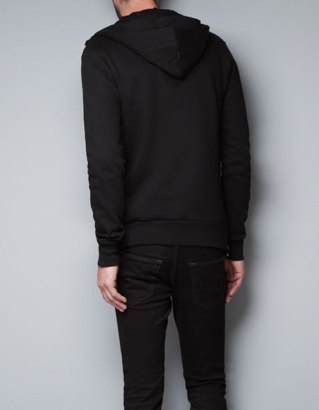 Zara Hoodie with Zips in Black for Men (not available) | Lyst