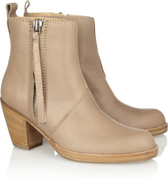 Acne Pistol Leather Ankle Boots - Lyst