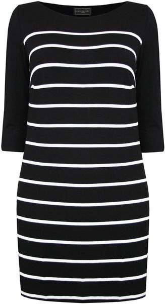 Ann Harvey Black Striped Tunic - Lyst