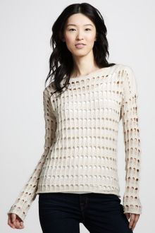 Diane Von Furstenberg Open Knit Sweater - Lyst