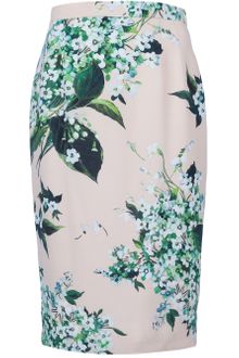 Dolce & Gabbana Floral Print Pencil Skirt - Lyst