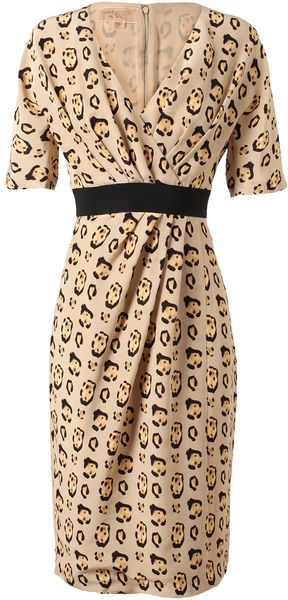 Giambattista Valli Leopard Printed Silk Dress - Lyst