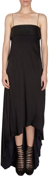Haider Ackermann Leather Banded Dress - Lyst