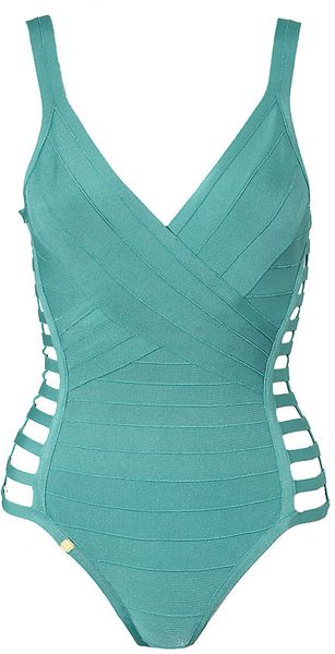 Hervé Léger Rhea Swimsuit - Lyst