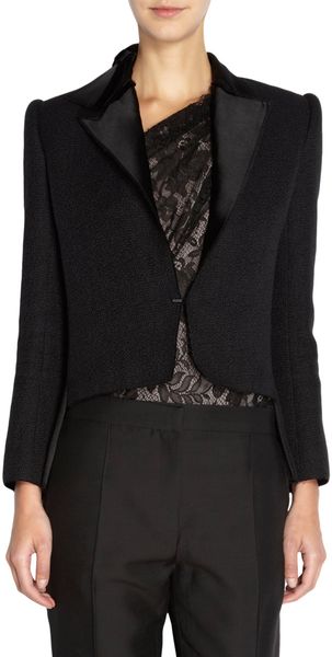 Lanvin Peak Shoulder Tux Jacket - Lyst