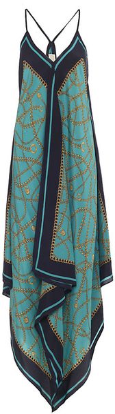 Michael by Michael Kors Scarf Print Handkerchief Dress - Lyst