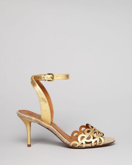 tory burch gold heel sandals