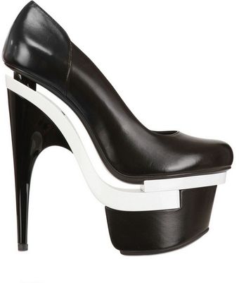 Versace Mirrored Leather Pumps - Lyst