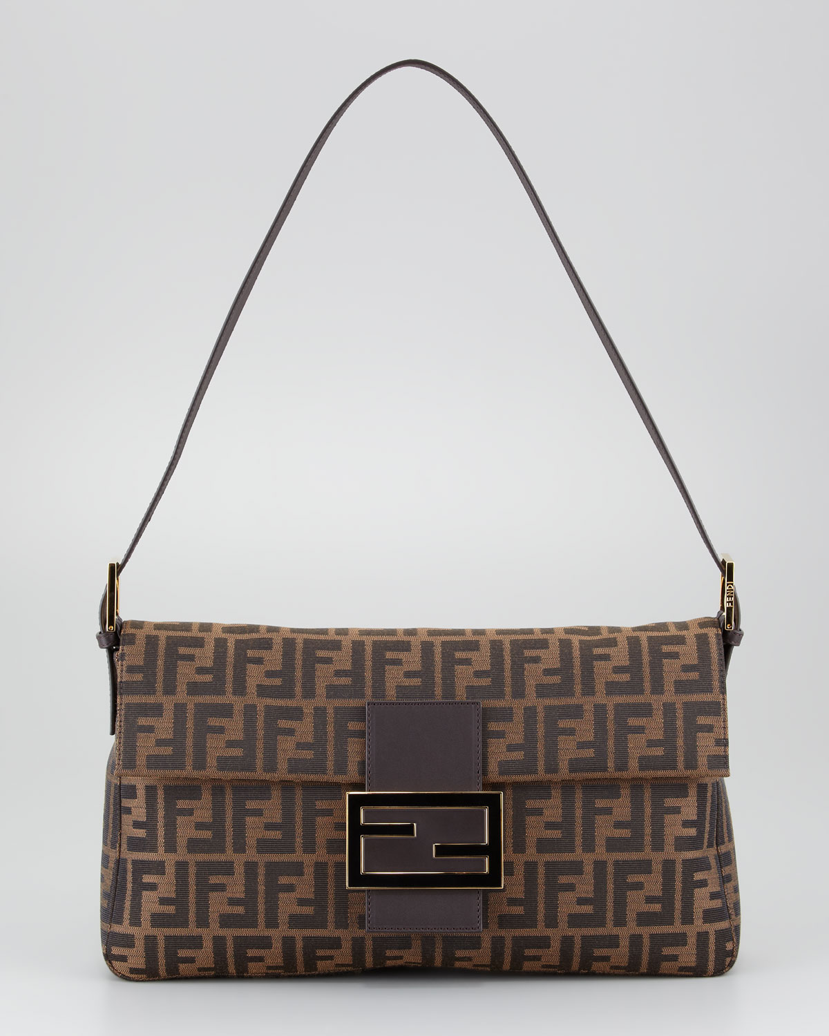 Fendi Maxi Baguette Canvas Bag in Brown (multicolor) | Lyst