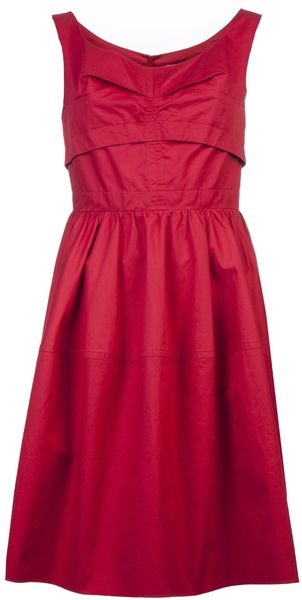 Carven Poplin Dress - Lyst