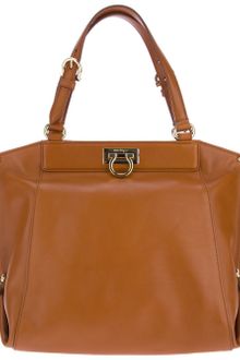 Ferragamo Leather Tote - Lyst