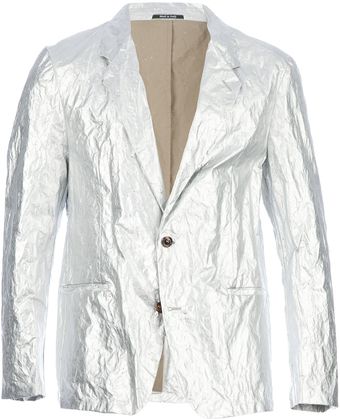 Maison Martin Margiela Wrinkled Metallic Blazer - Lyst
