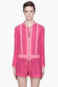 See By Chloé Fuchsia Silk Jogging Jacket - Lyst