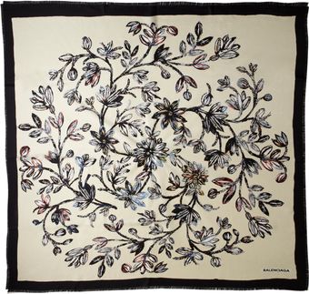Balenciaga Stainglass Flower Foulard - Lyst