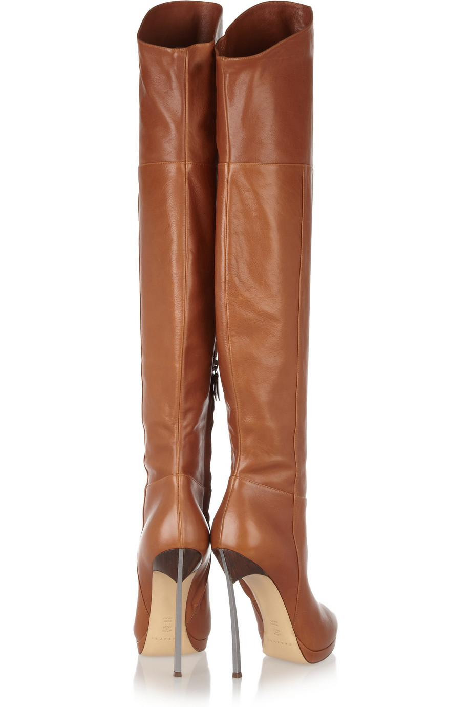 tan leather thigh high boots