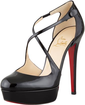 Christian Louboutin Borghese Patent Platform Red Sole Pump - Lyst