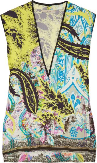 Etro Printed Silk Top - Lyst