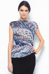 Helmut Lang Pheasant Print Star Top