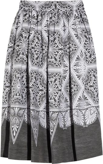 Jonathan Saunders Emilia Pleated Cottonblend Skirt - Lyst
