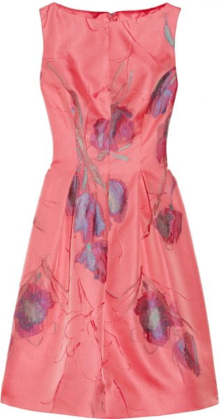 Lela Rose Floral Jacquard Dress - Lyst