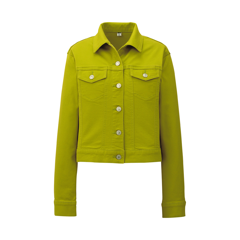 Uniqlo Women Stretch Denim Jacket in Green (light gree) Lyst