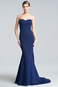 Zac Posen Strapless Jersey Bustier Gown - Lyst