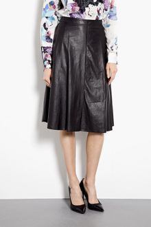 3.1 Phillip Lim Umbrella Box Pleat Leather Skirt - Lyst