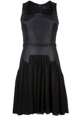 Cushnie Et Ochs Leather Georgette Dress