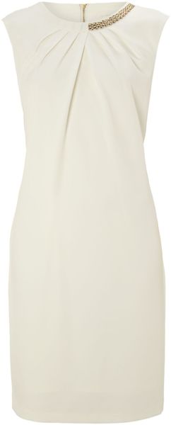 Linea Necklace Trim Dress - Lyst