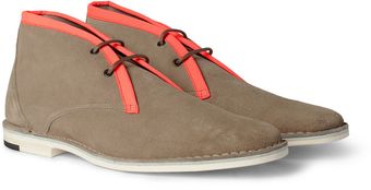 Pierre Hardy Contrasttrim Suede Chukka Boots - Lyst