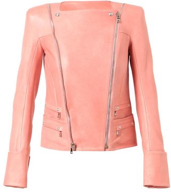 Balmain Leather Biker Jacket - Lyst