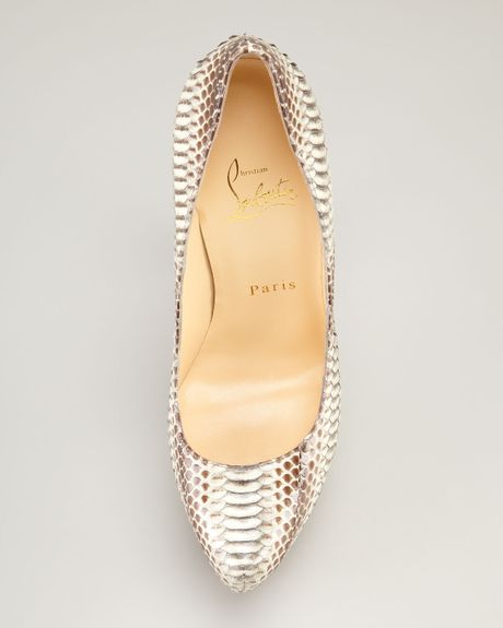 snakeskin flat pumps