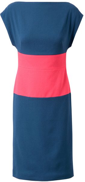 Osman Yousefzada Crepe Wool Colourblocked Dress - Lyst