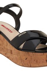 Prada Criss-cross Platform Wedge