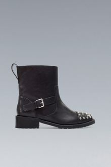 Zara Ankle Boot with Studded Toe - Lyst