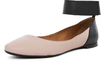 Chloé Ankle Strap Ballet Flat in Pink - Lyst